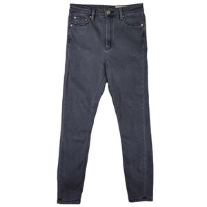 ASOS Slim Gray Black High Rise Denim Mom Jeans Size 28/30